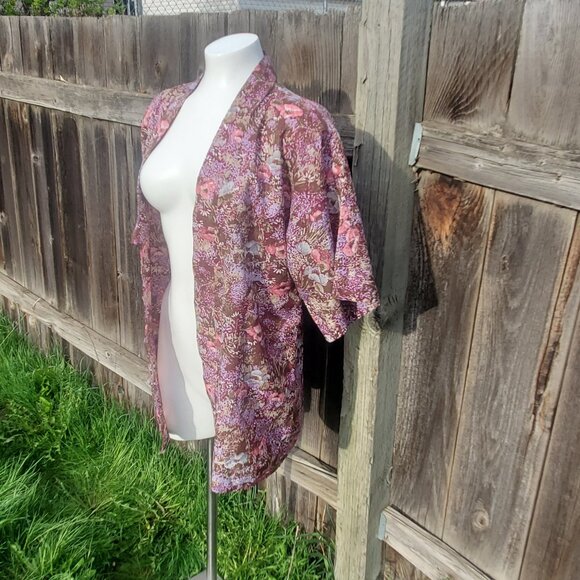 Vintage Fritzi (of California?) Floral No Button Coverlet Top O/S Nylon? - Picture 2 of 8